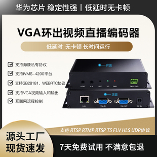 VGA环出视频编码器 局域网直播RTMP推流 GB28181 WEBRTC trtc POE