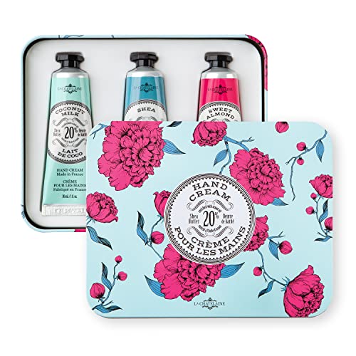 la chatelaine 20% shea butter hand cream trio tin gift set