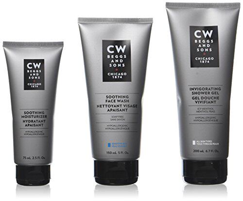 cw beggs and sons sensitive skin gift set for men  hypoaller