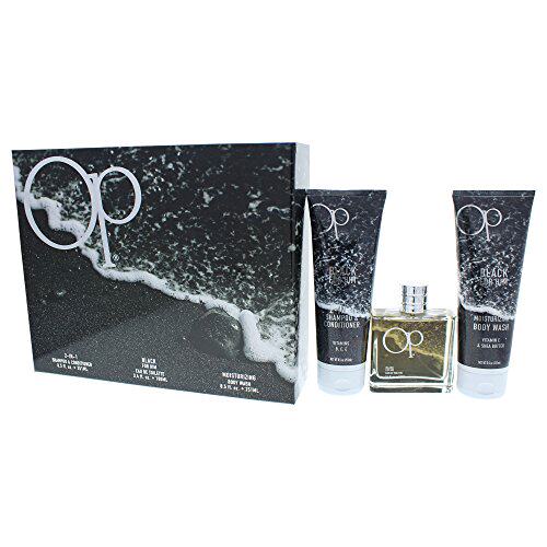 ocean pacific black 3 piece eau de toilette gift set for him