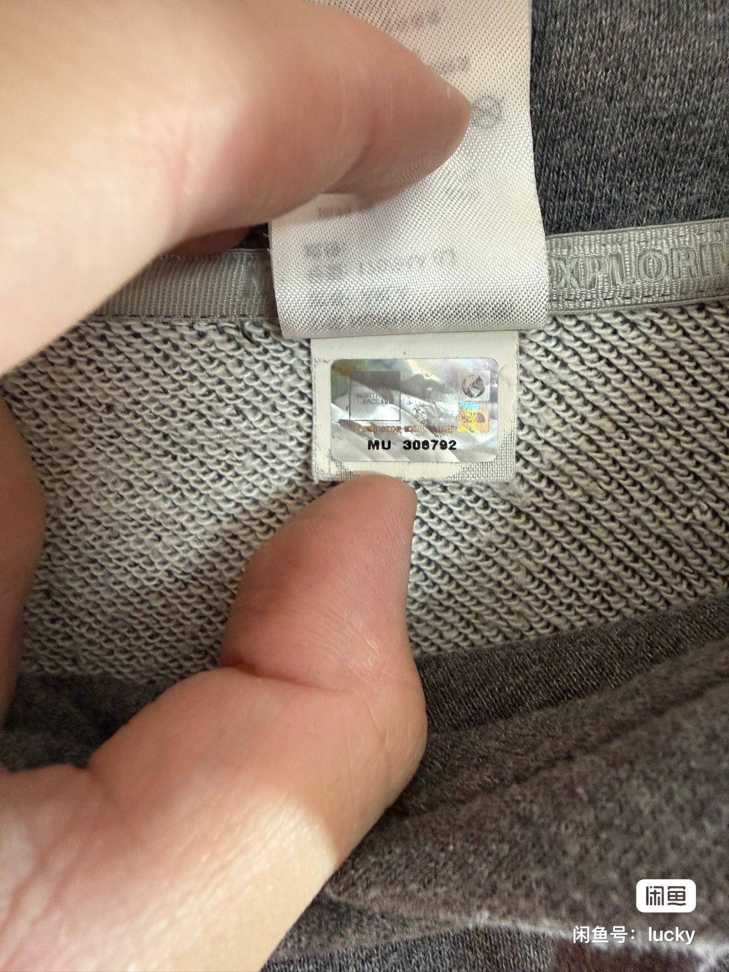 thumbnail for The North Face Gray Hooded Sweatshirt Size m 170/