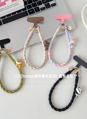 立体趴趴硅胶手机挂绳,可爱手腕