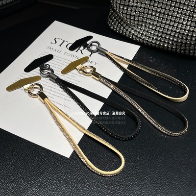 时尚奢华镶钻皮革手绳防断夹片