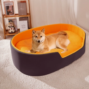 通用半封闭猫窝夏天宠物床夏季 冬天保暖中型大型犬用品 狗窝四季