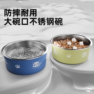 寵物碗不銹鋼防打翻防滑狗碗貓碗狗食盆大容量小中大型犬寵物用品
