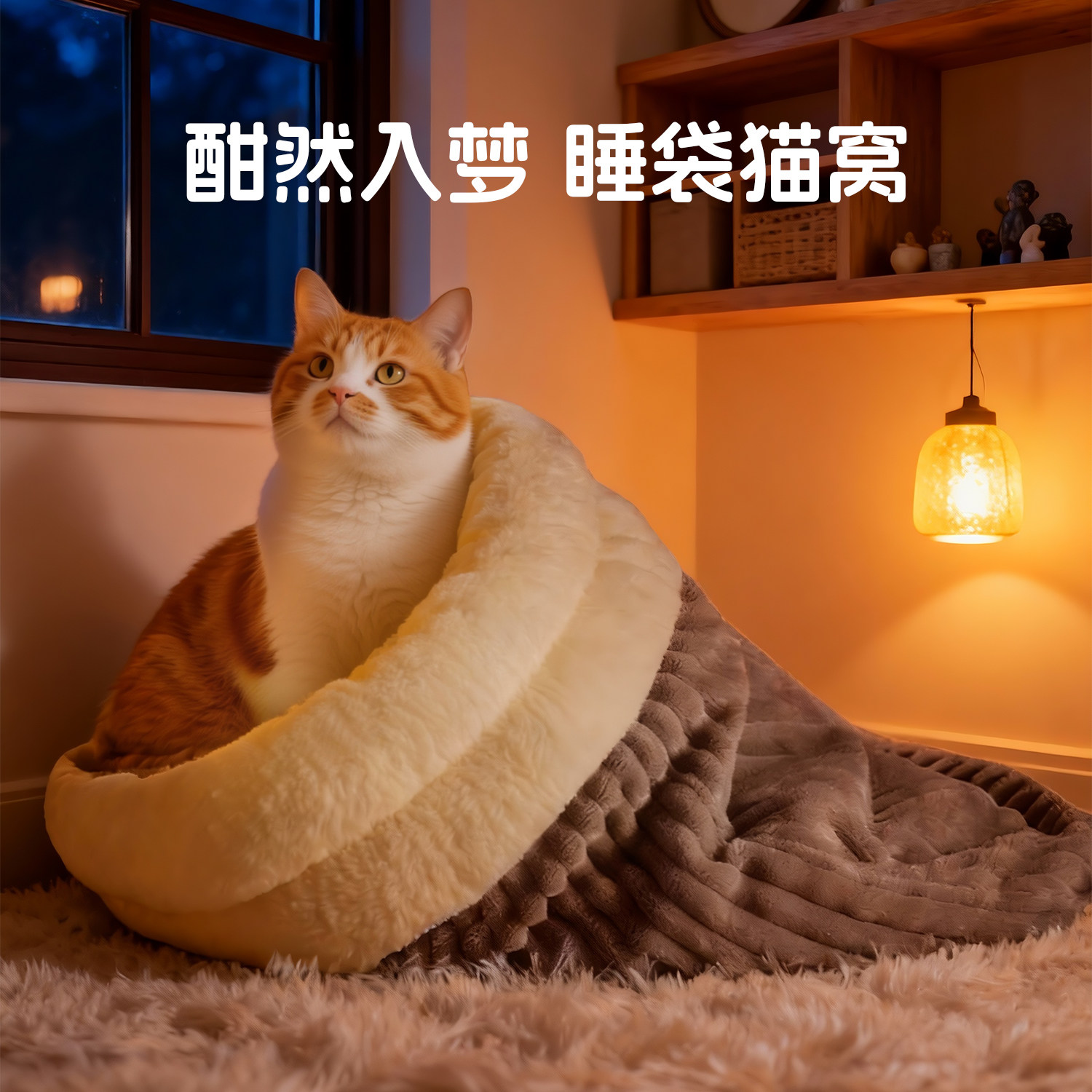 睡袋猫窝冬季保暖封闭式猫咪睡窝安全感冬天睡觉垫子钻洞宠物用品,宠物/宠物食品及用品,猫窝/屋/帐篷/沙发,淘宝优惠券,粉丝福利购,淘宝优惠卷