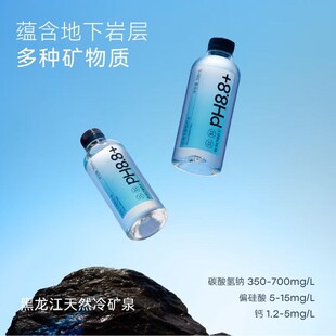 ELECTROX粒刻天然苏打水PH8.8碱性无气无糖纯净瓶装水380ml*36瓶