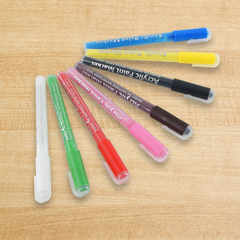 3D打印机模型上色笔12色马克笔丙烯尖头笔三维模型涂鸦笔相册画笔