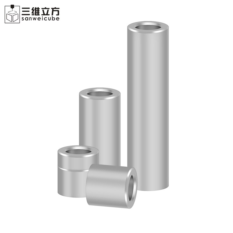 3D打印配件 隔离柱 内孔孔5mm外径10mm柱子碳钢平垫 圈套子