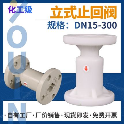 pp/pph法兰立式止回阀聚丙烯升降式塑料管道单向阀dn25 65 80 100