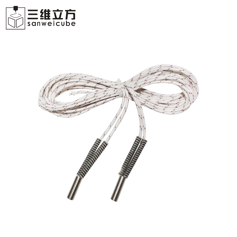 3D打印机配件 12V24V50W加热棒  耐高温加热管0.5平 1米线长6*20