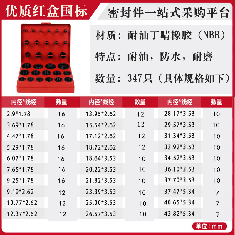 丁晴橡胶圈o型密封圈修理盒耐高温油封阀门洗车机氟胶O型圈大全