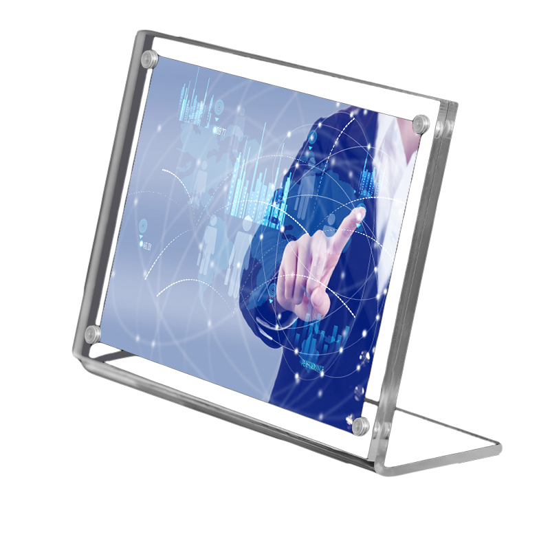 L型标价签强磁台签台卡 透明展示架立桌牌横竖款亚克力价格牌