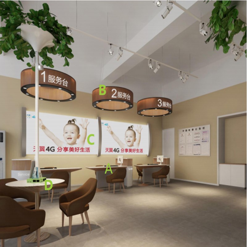 新款电信营业厅业务受理台手机配件柜智慧家庭翼支付高柜洽谈桌台