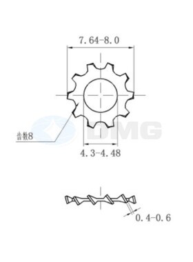 304不锈钢GB862.1外齿形防滑垫片垫圈DIN6797A锁紧垫片M2.5-M39