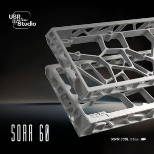 UR SORA60v2 镂空 CNC铝合金外壳  兼容WOOTING60HE+