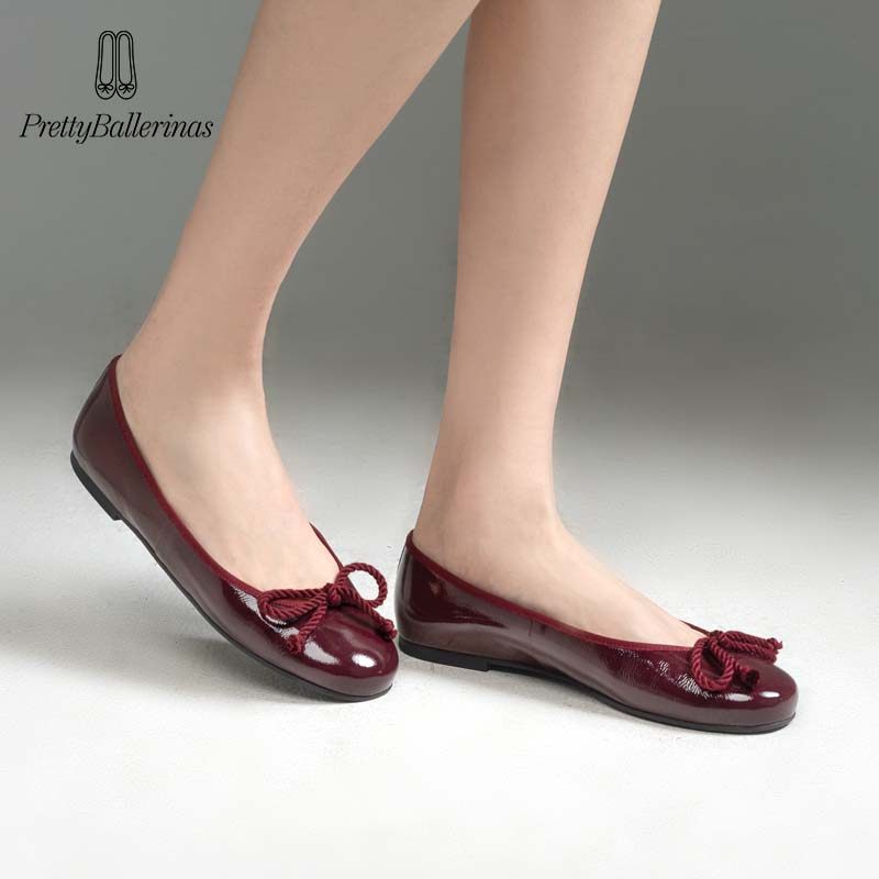 PrettyBallerinas西班牙酒红色芭蕾鞋浅口平底鞋红色单鞋婚鞋女,女鞋,浅口单鞋,淘宝优惠券,粉丝福利购,淘宝优惠卷