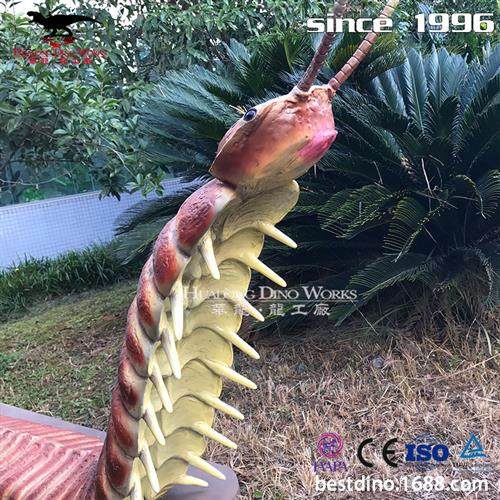 大型仿真动物源头工厂价格优惠批量制作远古爬行蜈蚣逼真互动性强