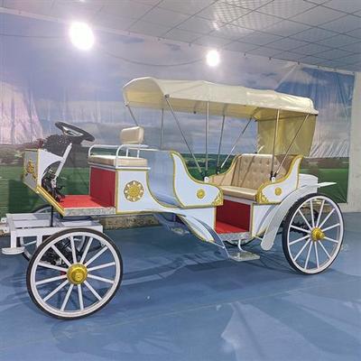 欧式马车婚庆摄影四轮休闲运动马车景区接客巡游花车电动马车