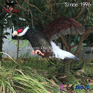 园林装饰仿真纯手工粘毛鹦鹉飞禽模型摆件科技馆博物馆美陈展示