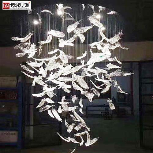 售楼处亚克力字母吊灯酒店大厅创意装饰挂件沙盘大型工程灯具定做