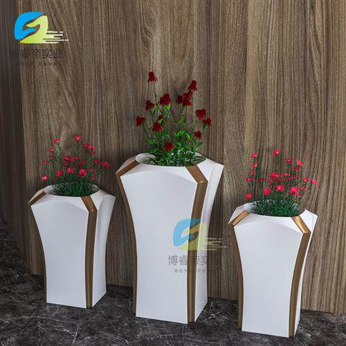 玻璃钢花盆树脂工艺品售楼部花钵商场组合花器欧式种植盆工厂现货