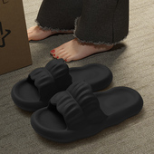 外穿2025新款 踩屎感拖鞋 女夏季 室内家居浴室洗澡防滑黑色凉拖女士
