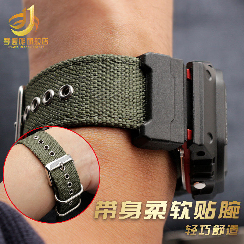 适配卡西欧G-SHOCK复古小方块GW-B5600电子手表带DW-5600防水帆布