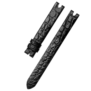 季娅唯鳄鱼皮表带适配欧米茄蝶飞424.13.27女士真皮表链凹口12MM