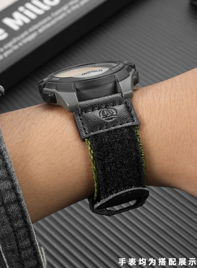 适配卡西欧表链AE-1200WHB f-91w AQ-230GA小方块尼龙帆布手表带