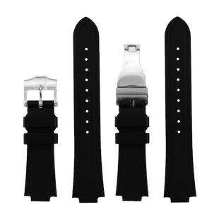 代用帝舵帝陀战斧25500 25600领潜型25610凸口橡胶硅胶手表带12mm