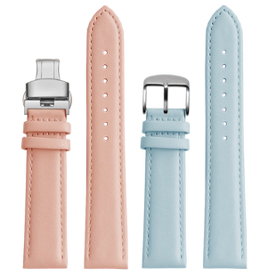 季娅唯适配IW爱沃驰手表带女幸运草系列818L IW8793无纹真皮表带