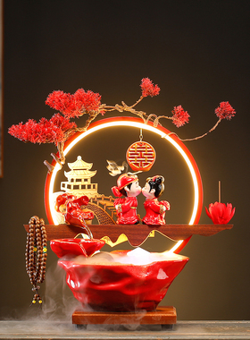 结婚礼物陶瓷灯饰流水