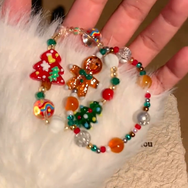 一颗圣诞树~撞色雪人串珠