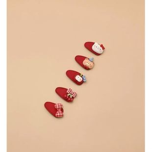 新年红色婴幼儿BB夹小宝宝发夹可爱儿童刘海夹子婴儿发卡女童头饰