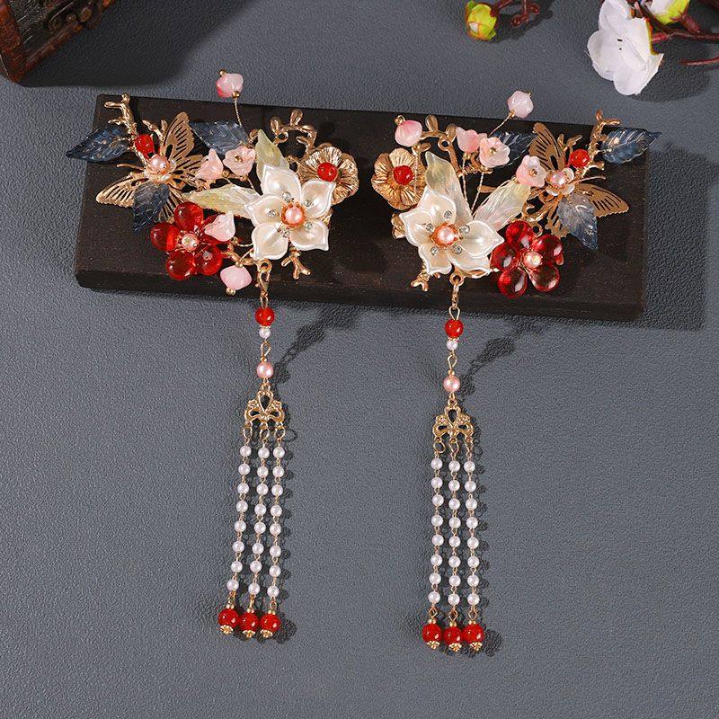 汉服头饰全套发夹古风套装超仙少女发饰流苏步摇侧边古风发夹