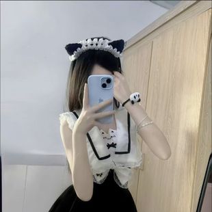 甜美可爱洛丽塔兔耳花边发箍软萌少女感Lolita女仆头箍发饰