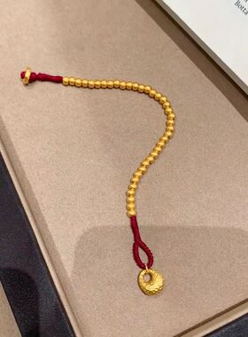 久不掉色沙金手链招财元