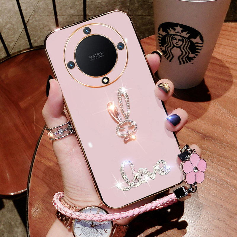 适用华为荣耀x70手机壳镶钻honorx70新款保护套MTN一AN00硅胶全包边X70.气囊防摔软honor女mtn外壳an00高级感