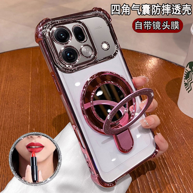 适用于OPPO硅胶超薄FindX9sPro手机壳补妆镜PME110新款保护套oppofinbx9s外壳带支架opp0pp0pp全包防摔男5G女