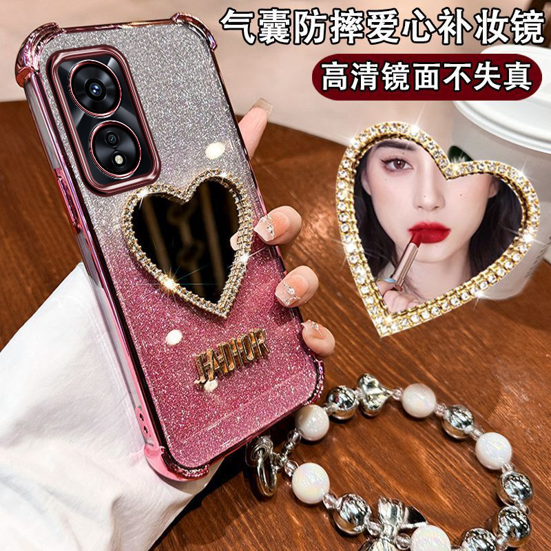 oppoA97闪粉爱心手机壳四角气囊