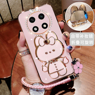 oppoA2pro硅胶镶钻带镜子新款