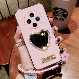 vivoX200手机壳V2405A软壳新款viv0保护X200pro硅胶套镶钻promini带补妆镜子vox全包防摔vovix女潮mini带支架