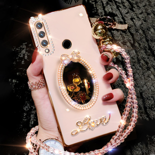 华为畅享10plus手机壳畅想10puls镜面硅胶STK一AL00新款 全包STKAL女stkaloo保护套挂绳畅亨plu高质感aloo潮薄