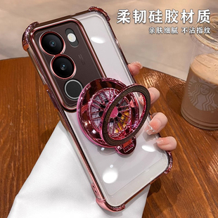 vivos17手机壳vivo新款S17pro保护硅胶套s17t全包四角气囊V2282A防摔透明vivis男女vos高级感por曲面屏带支架