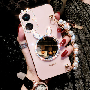 真我10手机壳realme10pro十新款保护套RMX3687硅胶手链5G防摔3663软壳补妆镜真我10外壳reaim女潮proplus超薄