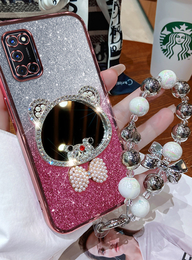 oppoA52手机壳PDAM10保护套opp0 A52新款补妆镜OPPOPDAM硅胶全包opopa软壳防摔opp0pp0ppoa高级感poopa潮女款