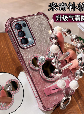 适用oppoFindX3Lite手机壳FindX3Lite国外版带镜头膜x3lite奢华全包oppox3neo5g新款补妆镜findx国外版5G女款