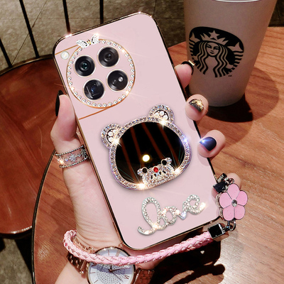 oppo一加12硅胶镶钻补妆镜新款