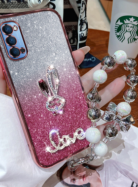 opporeno4手机壳reno4pro保护套镶钻PDPMOO新款硅胶5G全包opopreno防摔opporeon4软壳45g超薄por外壳0pp0女潮